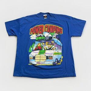 Vintage Single Stitch 90s Signal Sports Power Camping Graphic Tee Blue Men’s XL